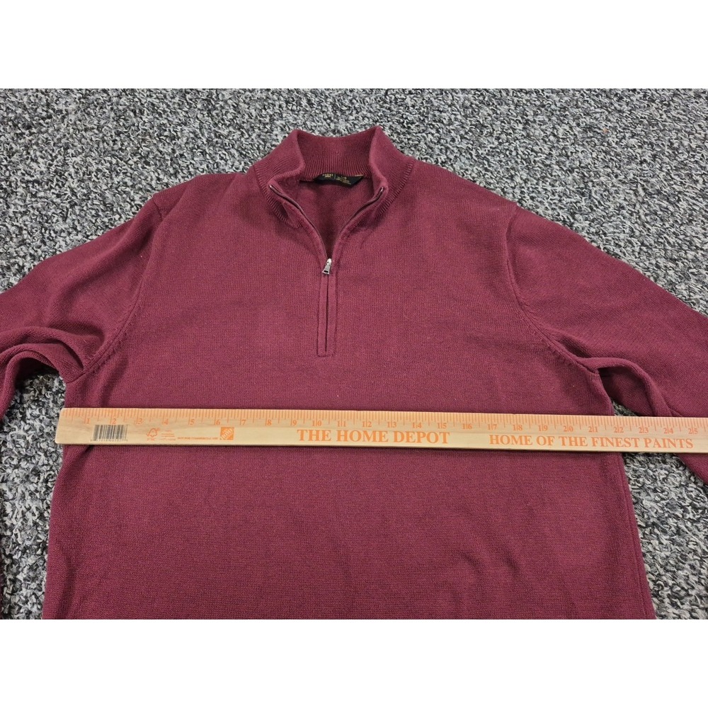 Rhone Sweater Mens Large Red Commuter 1/4 Zip Performance Golf Prep Pullover - Picture 4 of 7
